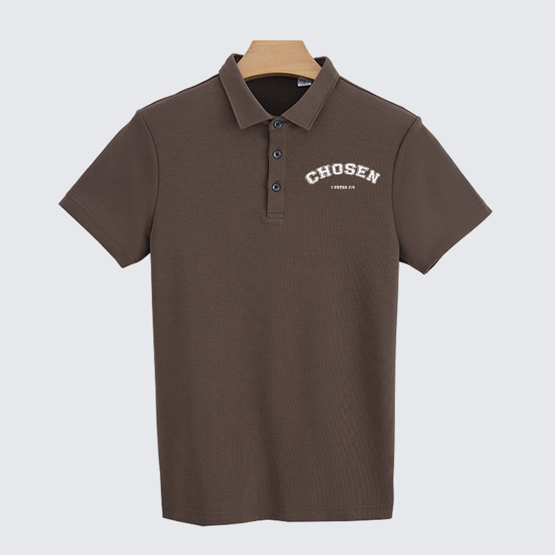 Chosen Christian Cotton Short Sleeve Polo Shirt