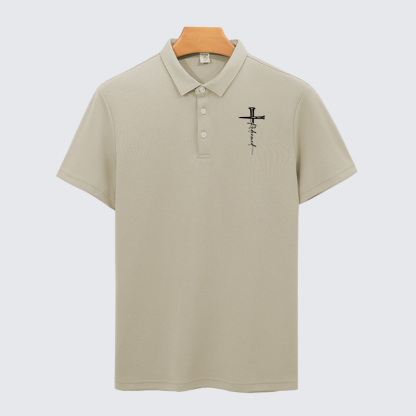 Cross Redeemed Christian Cotton Short Sleeve Polo Shirt
