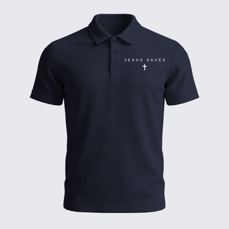 Men’s Premium Cotton Polo Shirt - Jesus Saves