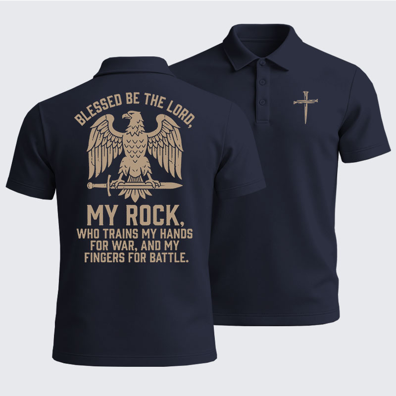 Men’s Premium Cotton Polo Shirt - Blessed Be The Lord