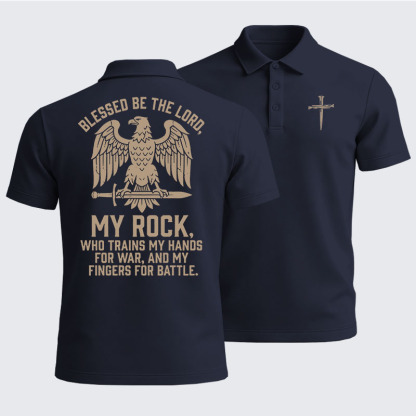 Men’s Premium Cotton Polo Shirt - Blessed Be The Lord