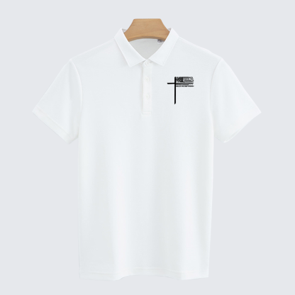 Cross Christian Cotton Short Sleeve Polo Shirt