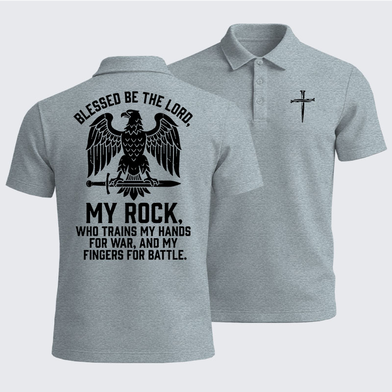 Men’s Premium Cotton Polo Shirt - Blessed Be The Lord