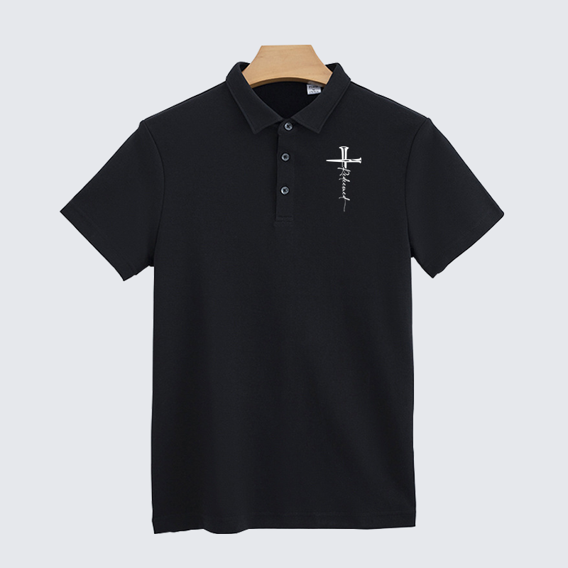 Cross Redeemed Christian Cotton Short Sleeve Polo Shirt