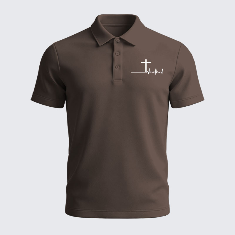 Men’s Premium Cotton Polo Shirt - ECG Cross