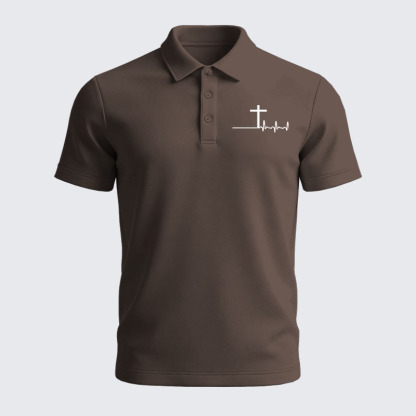 Men’s Premium Cotton Polo Shirt - ECG Cross