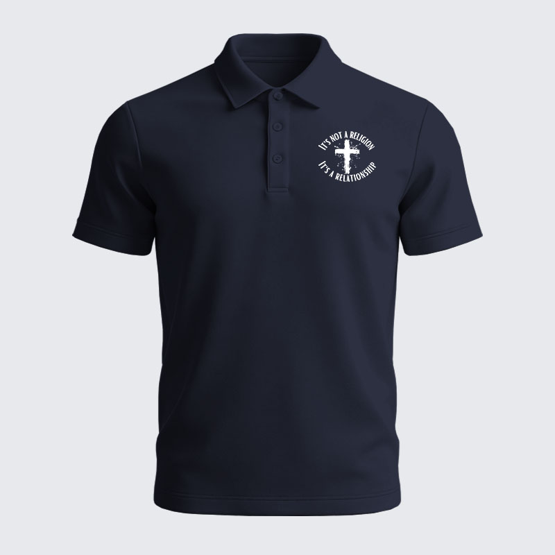 Men’s Premium Cotton Polo Shirt - It's Not A Religion It's A Relationship