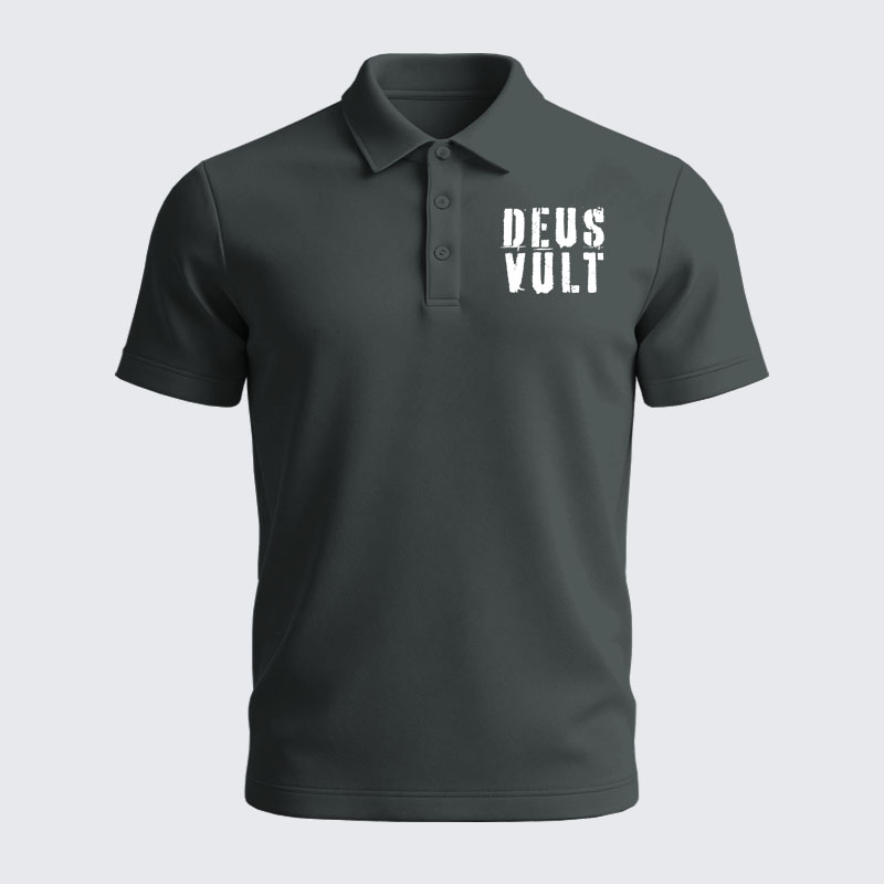 Men’s Premium Cotton Polo Shirt - Deus Vult