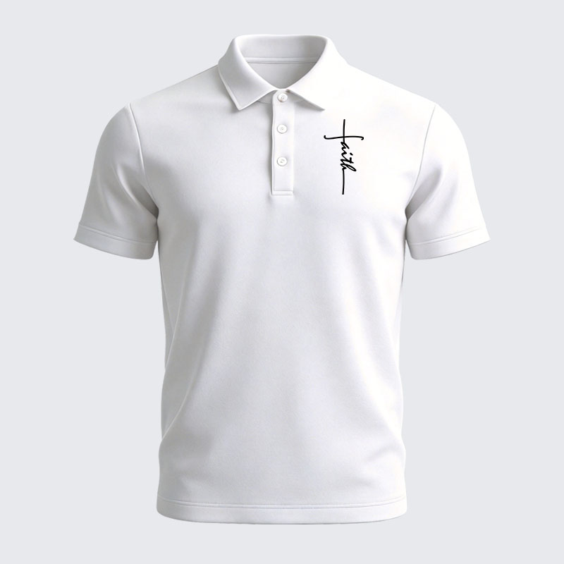Men’s Premium Cotton Polo Shirt - Faith