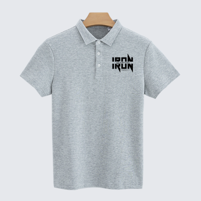 IRON SHARPENS IRON Proverbs 27:17 Christian Cotton Short Sleeve Polo Shirt