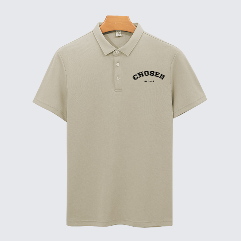 Chosen Christian Cotton Short Sleeve Polo Shirt