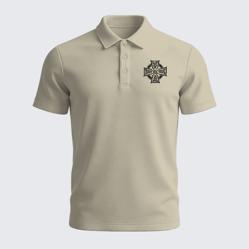 Men’s Premium Cotton Polo Shirt - Deus Vult