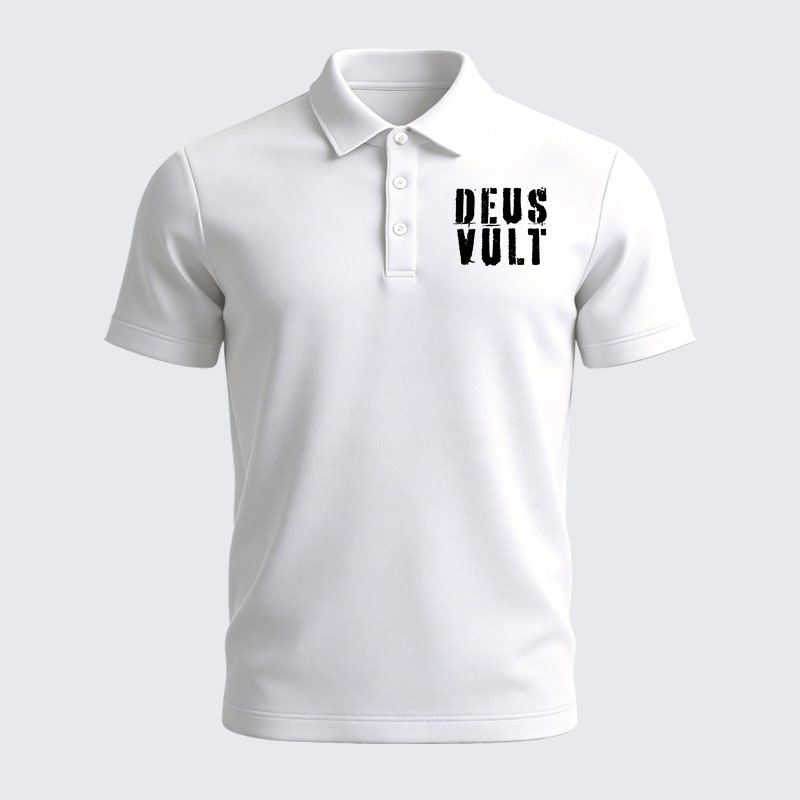 Men’s Premium Cotton Polo Shirt - Deus Vult