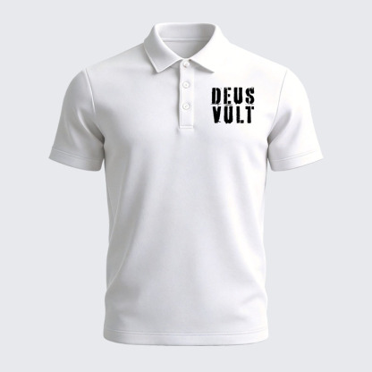 Men’s Premium Cotton Polo Shirt - Deus Vult