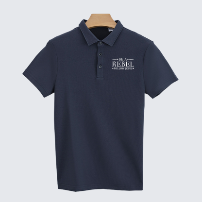 [Copy]Fear Not Isaiah 41:10 Christian Cotton Short Sleeve Polo Shirt