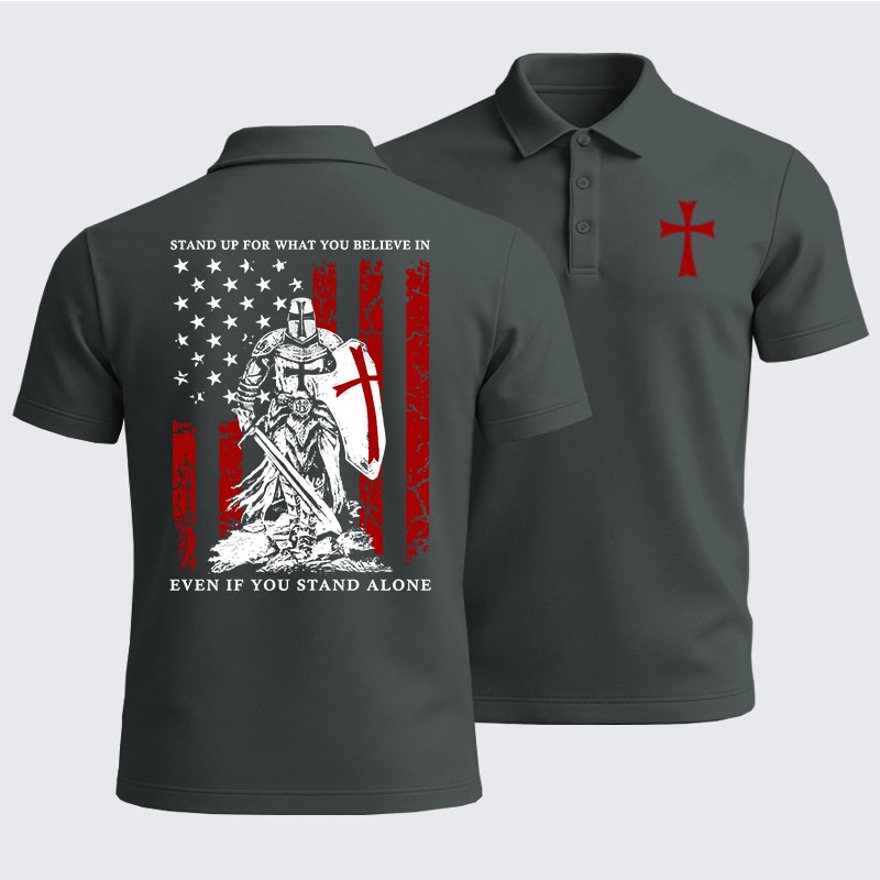 Men’s Premium Cotton Polo Shirt - Stand Up For What You Believe