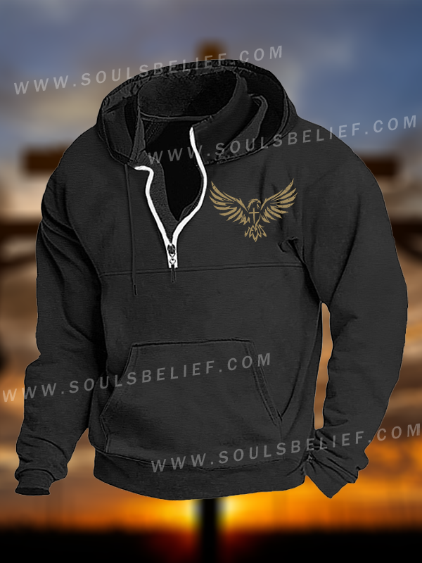 Wings Like Eagles Jesus God Christian Pocket Zipper Hoodies