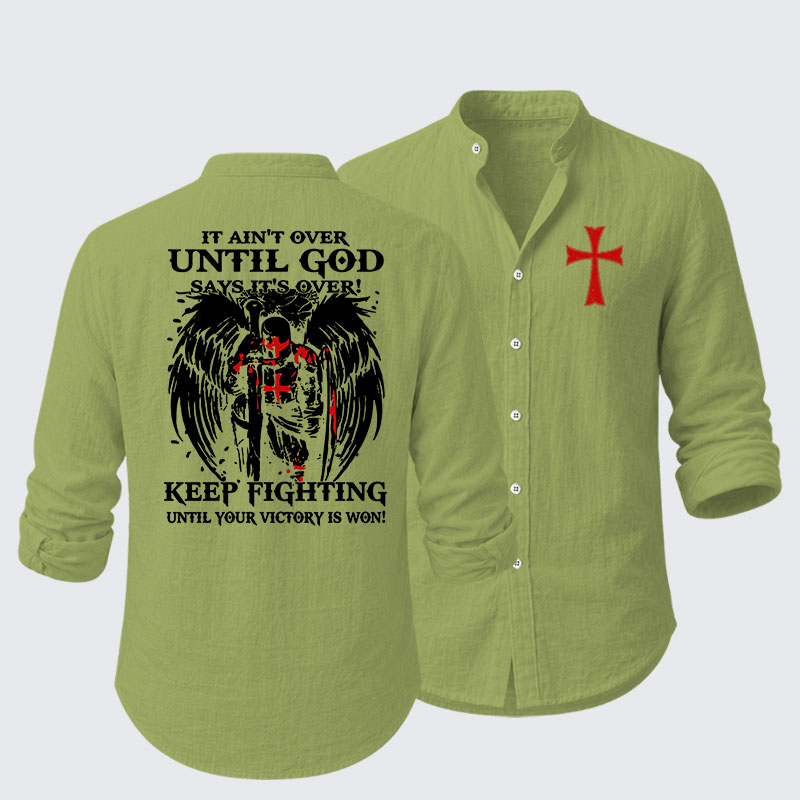  It Aint Over Until God Say Its Over Resort Casual Shirt