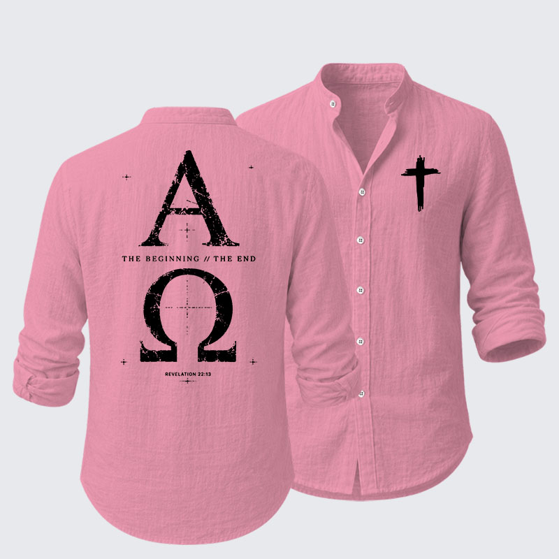Alpha and the Omega Revelation 22:13 Resort Casual Shirt