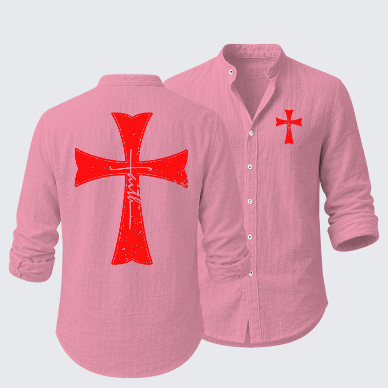  Knights Templar Crusader Cross Faith Resort Casual Shirt
