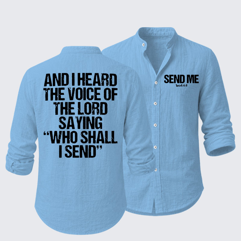  Send Me Isaiah 6:8 Christian Resort Casual Shirt