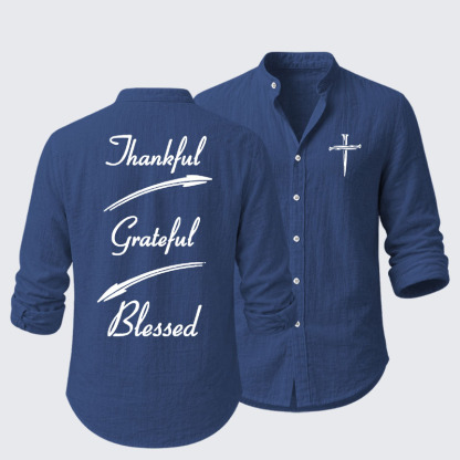 Thankful Grateful Blessed Resort Casual Shirt