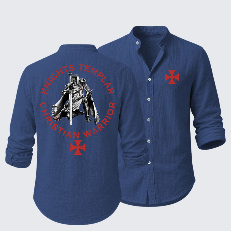 Knights Templar Templar Cross Crusader Knight Resort Casual Shirt