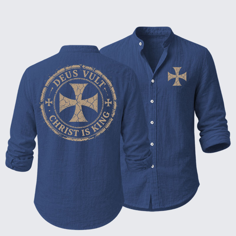 Deus Vult Christ Is King Resort Casual Shirt