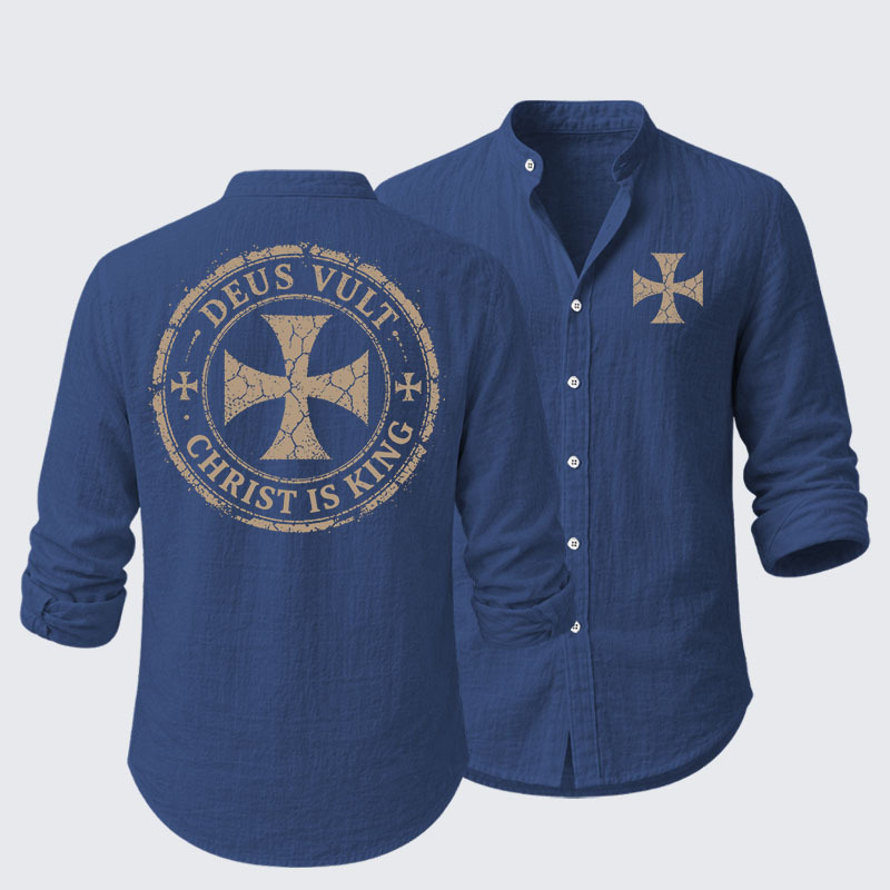 Deus Vult Christ Is King Resort Casual Shirt