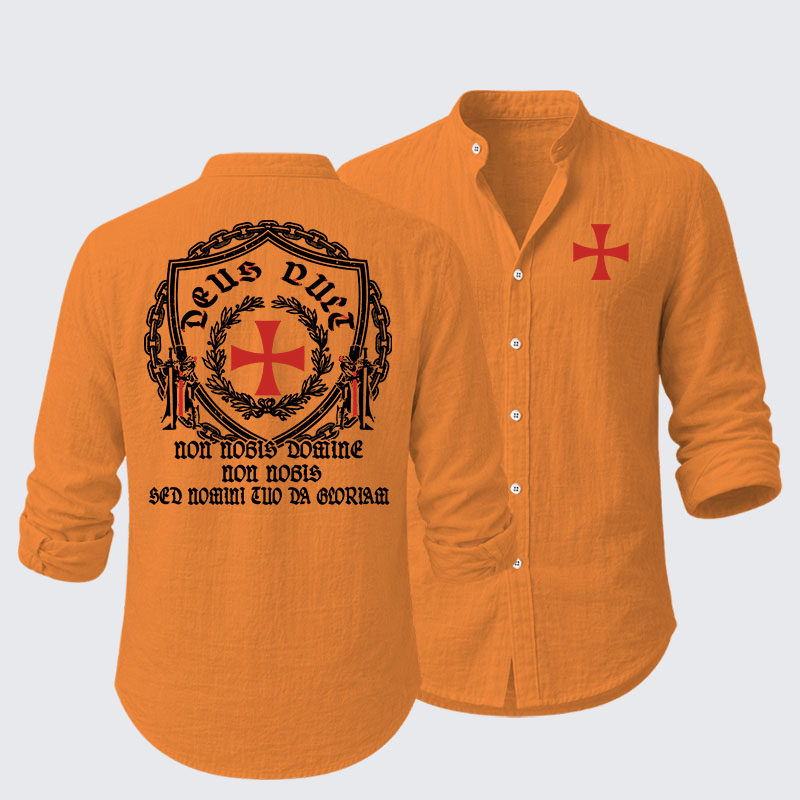 Non Nobis Domine, Non Nobis, Sed Nomini Tuo Da Gloriam Resort Casual Shirt