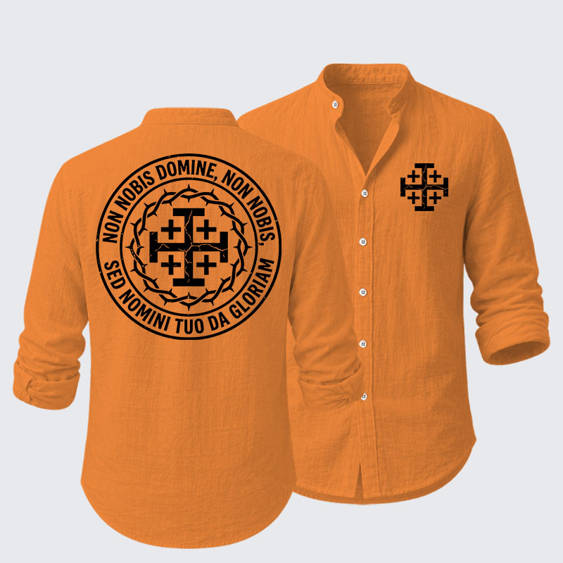 Non Nobis Domine, Non Nobis, Sed Nomini Tuo Da Gloriam Resort Casual Shirt