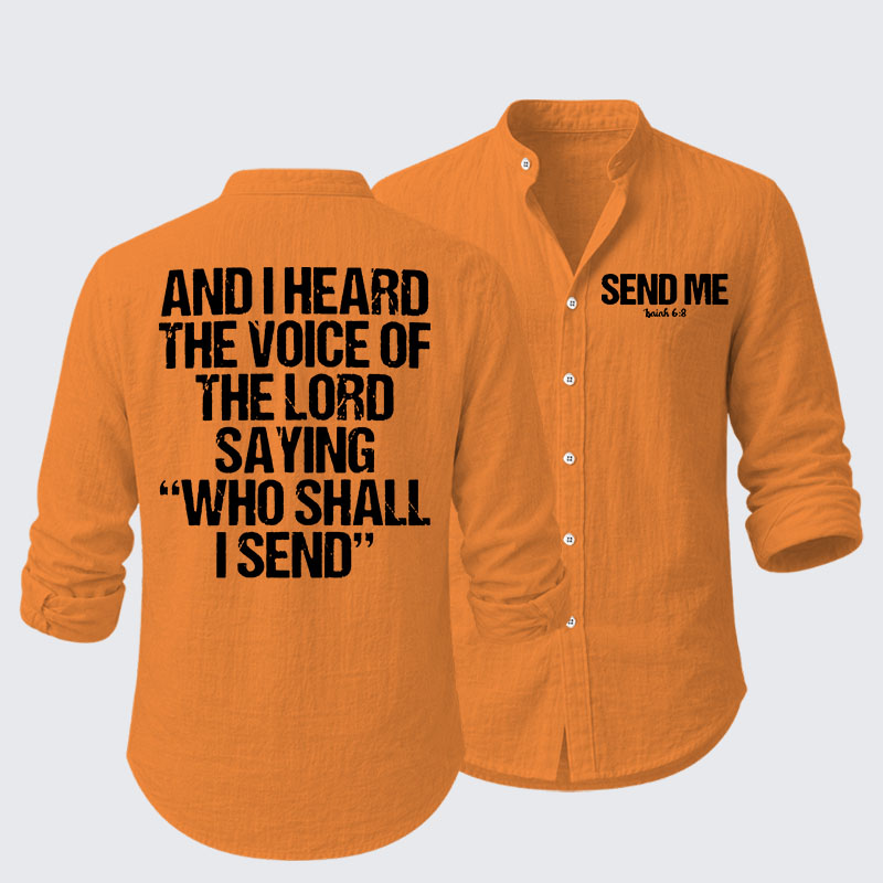  Send Me Isaiah 6:8 Christian Resort Casual Shirt