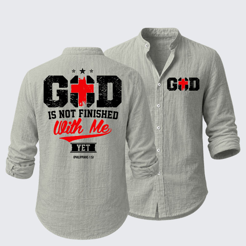 God Is Not Finished With Me  Resort Casual Shirt