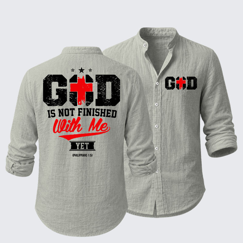 God Is Not Finished With Me  Resort Casual Shirt