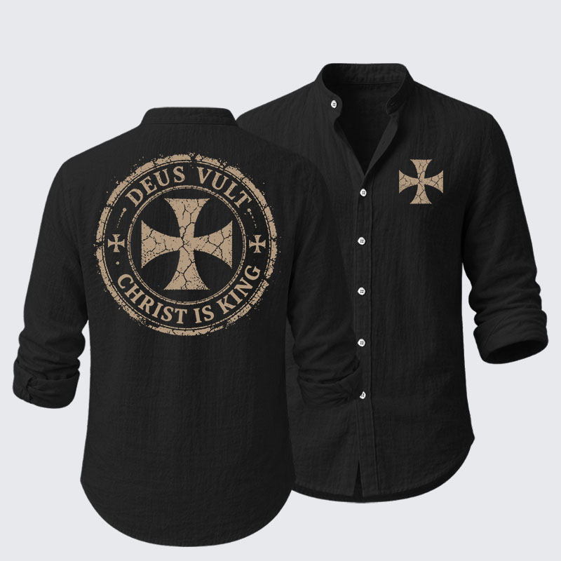 Deus Vult Christ Is King Resort Casual Shirt