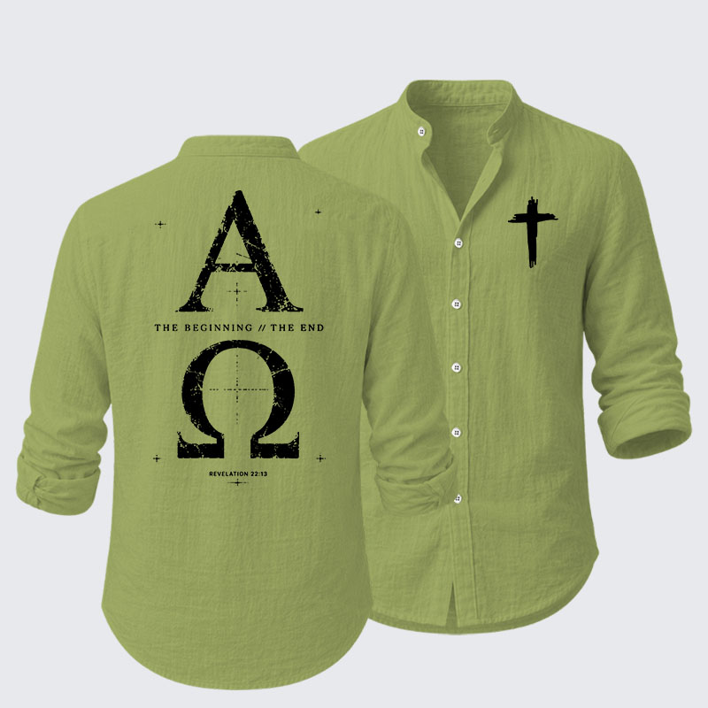 Alpha and the Omega Revelation 22:13 Resort Casual Shirt