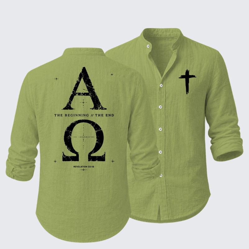 Alpha and the Omega Revelation 22:13 Resort Casual Shirt
