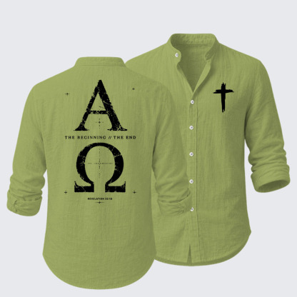 Alpha and the Omega Revelation 22:13 Resort Casual Shirt