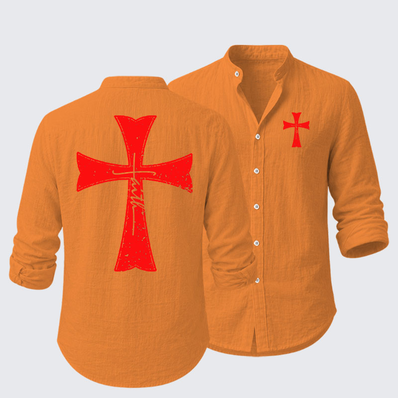  Knights Templar Crusader Cross Faith Resort Casual Shirt