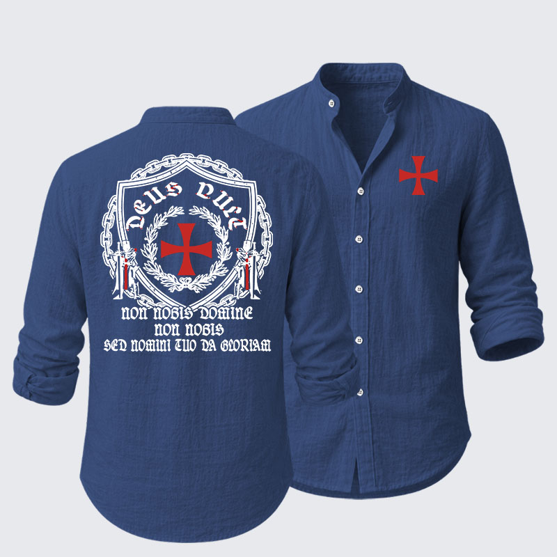 Non Nobis Domine, Non Nobis, Sed Nomini Tuo Da Gloriam Resort Casual Shirt