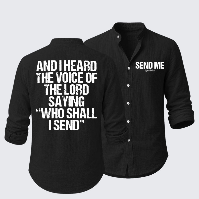  Send Me Isaiah 6:8 Christian Resort Casual Shirt