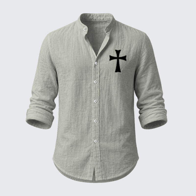 Knights Templar Crusader Cross Resort Casual Shirt