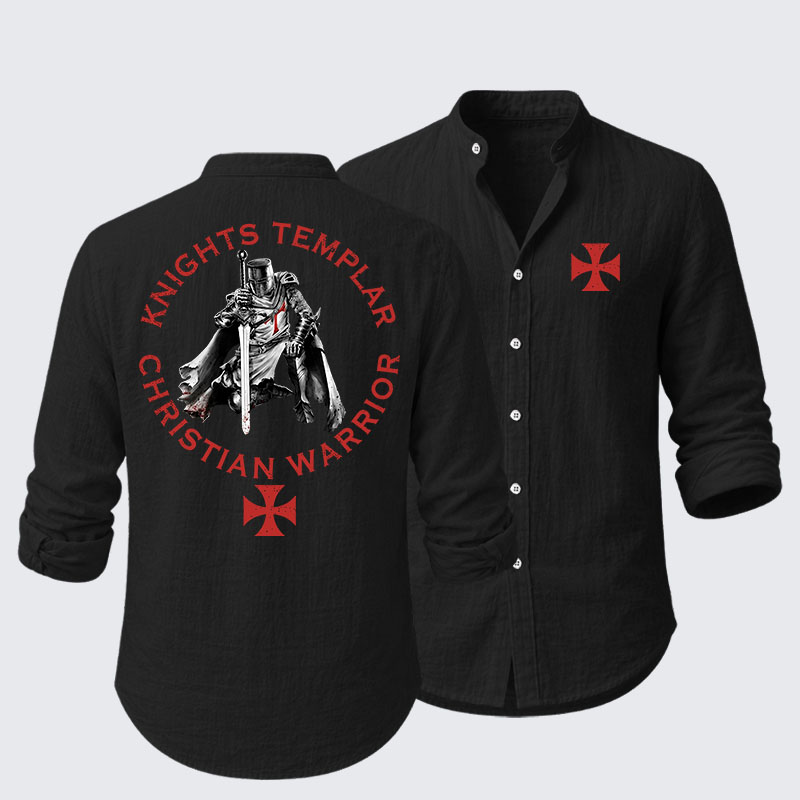 Knights Templar Templar Cross Crusader Knight Resort Casual Shirt