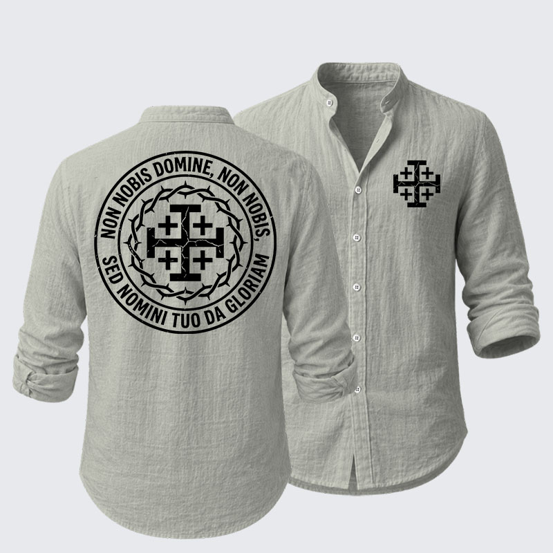 Non Nobis Domine, Non Nobis, Sed Nomini Tuo Da Gloriam Resort Casual Shirt