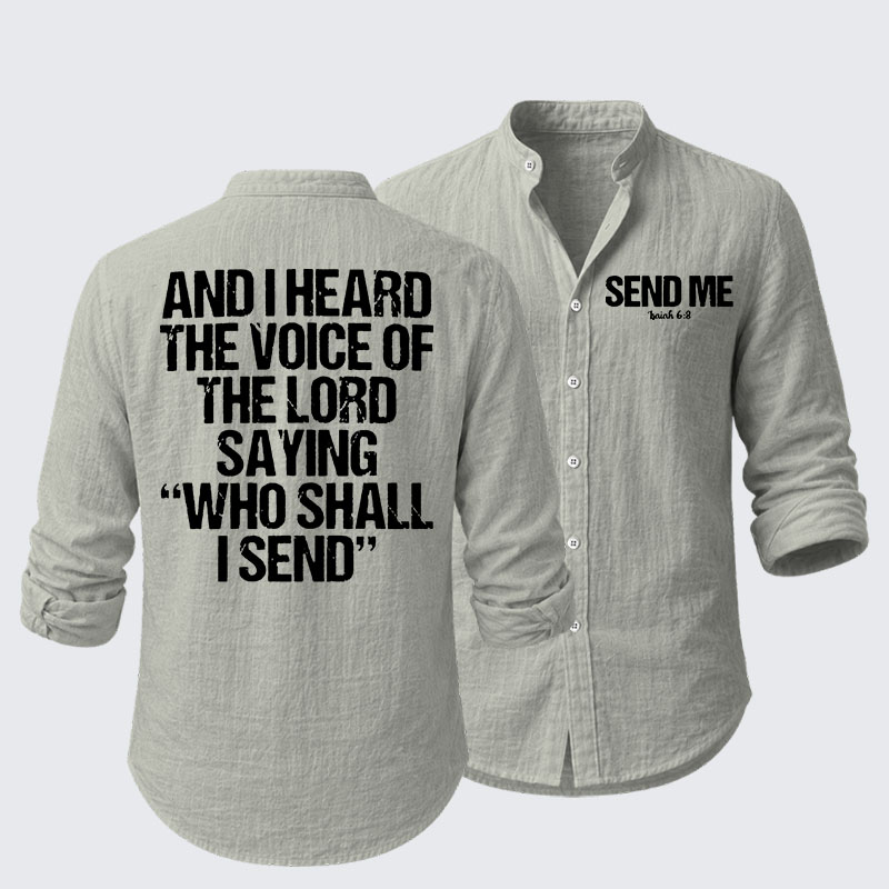  Send Me Isaiah 6:8 Christian Resort Casual Shirt