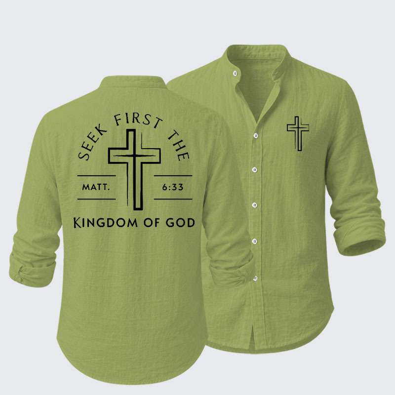 Seek First The Kingdom Of God Resort Casual Shirt
