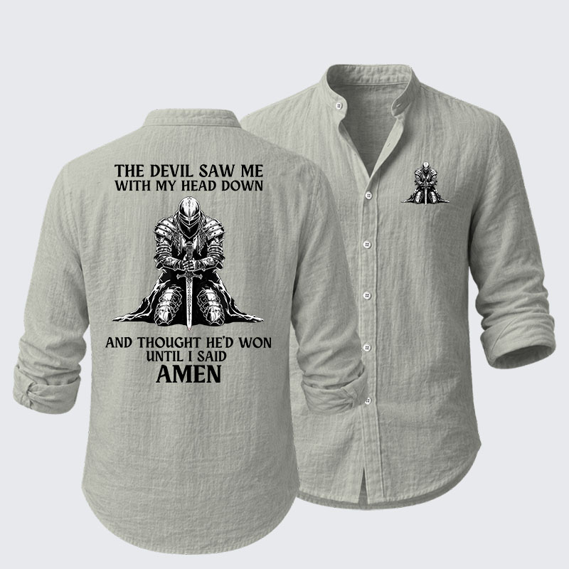 The Devil Saw Me Until I Said Amen Resort Casual Shirt