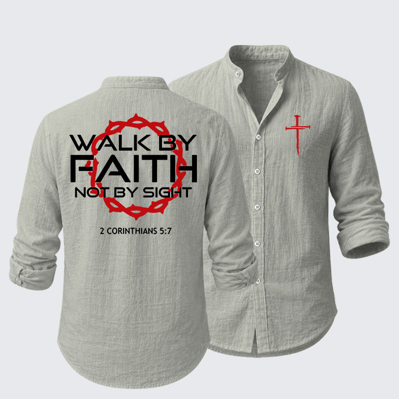 Walk By Faith Not By Sight 2 Corinthians 5:7  Resort Casual Shirt