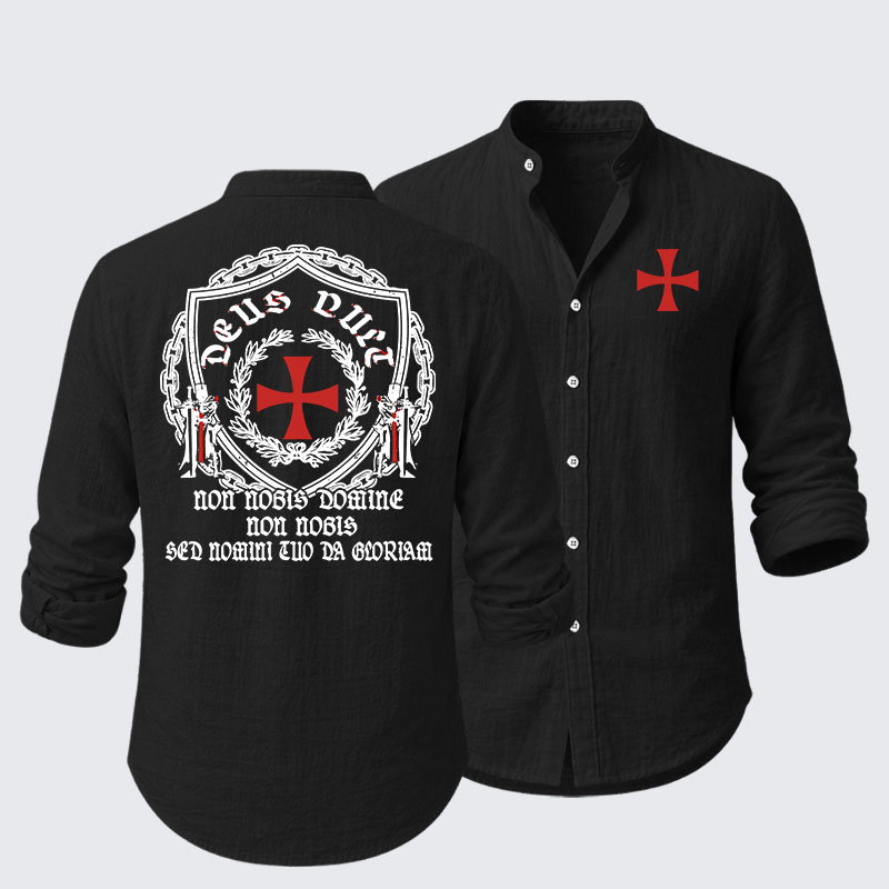 Non Nobis Domine, Non Nobis, Sed Nomini Tuo Da Gloriam Resort Casual Shirt