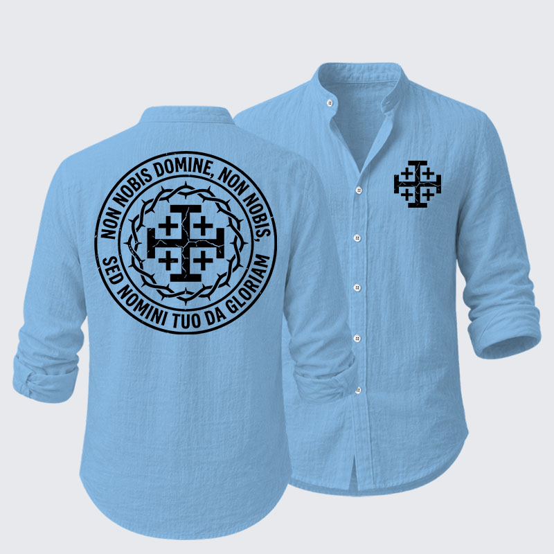Non Nobis Domine, Non Nobis, Sed Nomini Tuo Da Gloriam Resort Casual Shirt